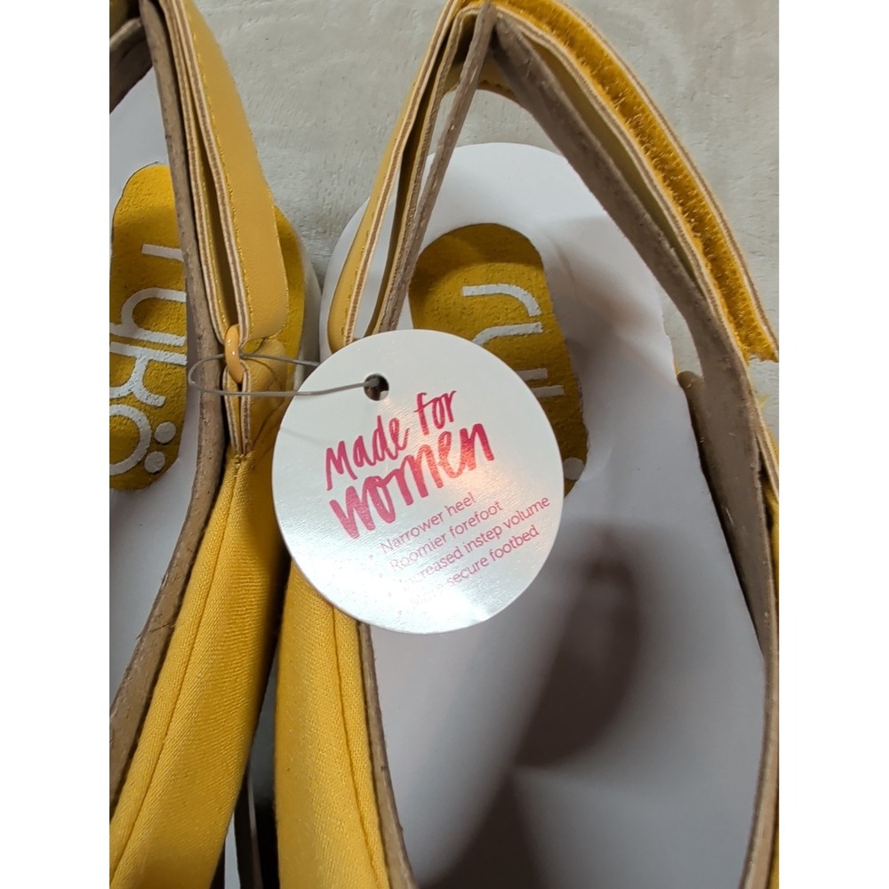 Ryka Womens Yellow Fabric Bow Slingback Sport Sandals NIB - Picture 3 of 10